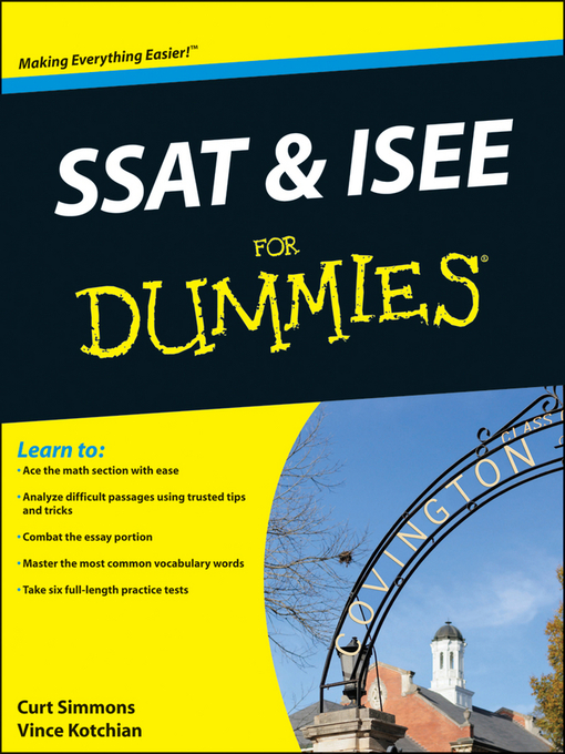 Title details for SSAT and ISEE For Dummies by Vince Kotchian - Available